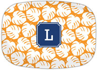 Boatman Geller - Personalized Melamine Platters (Palm Tangerine)