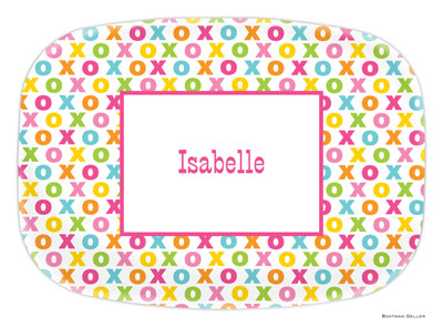 Boatman Geller - Personalized Melamine Platters (Hugs and Kisses)