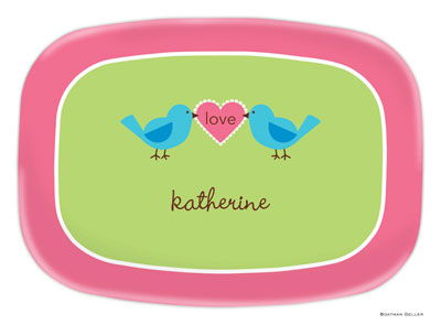 Boatman Geller - Personalized Melamine Platters (Love Birds)