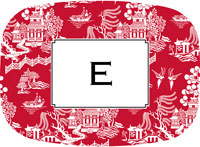 Boatman Geller - Personalized Melamine Platters (Chinoiserie Red)