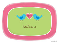 Boatman Geller - Personalized Melamine Platters (Love Birds)