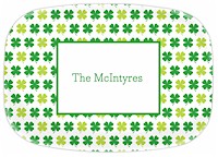 Boatman Geller - Personalized Melamine Platters (Shamrocks - St. Patrick's Day)