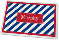 Kelly Hughes Designs - Pet Mats (Navy Stripe)