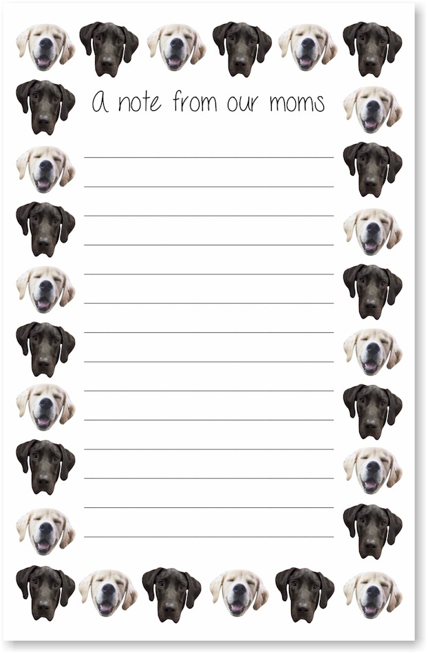 Pup Notes Notepads by Namedrops (Create-Your-Own Border)