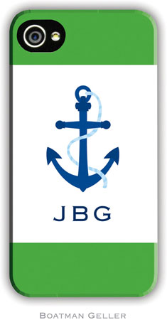 Boatman Geller Hard Phone Cases - Anchor Green Border (BACKORDERED)