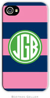 Boatman Geller Hard Phone Cases - Rugby Navy & Pink (BACKORDERED)