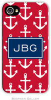 Boatman Geller Hard Phone Cases - Anchor Red & Navy