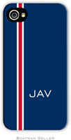 Boatman Geller Hard Phone Cases - Racing Stripe Navy & Red (BACKORDERED)