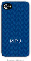 Boatman Geller Hard Phone Cases - Herringbone Navy (BACKORDERED)