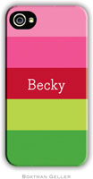 Boatman Geller Hard Phone Cases - Bold Stripe Pink & Green (BACKORDERED)