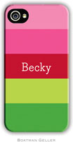 Boatman Geller Hard Phone Cases - Bold Stripe Pink & Green (BACKORDERED)