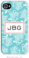 Boatman Geller Hard Phone Cases - Coral Repeat Teal (BACKORDERED)