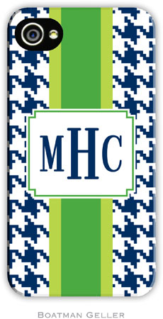 Boatman Geller Hard Phone Cases - Alex Houndstooth Navy (BACKORDERED)