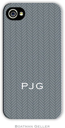 Boatman Geller Hard Phone Cases - Herringbone Gray (BACKORDERED)