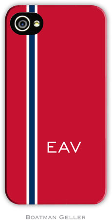 Boatman Geller Hard Phone Cases - Racing Stripe Red & Navy Boatman Geller Hard Phone Cases - Racing Stripe Red & Navy