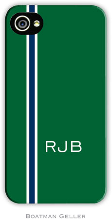 Boatman Geller Hard Phone Cases - Racing Stripe Hunter & Navy (BACKORDERED)