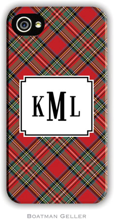 Boatman Geller Hard Phone Cases - Plaid Red (BACKORDERED)