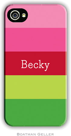 Boatman Geller Hard Phone Cases - Bold Stripe Pink & Green (BACKORDERED)