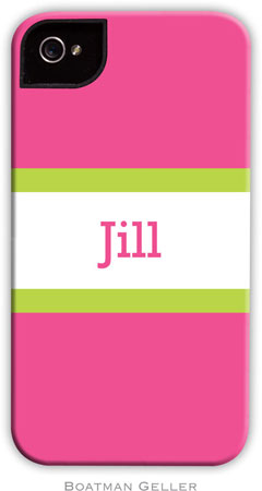 Boatman Geller Hard Phone Cases - Stripe Raspberry & Lime (BACKORDERED)