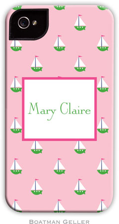 Boatman Geller Hard Phone Cases - Little Sailboat Pink (BACKORDERED)