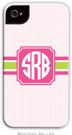 Boatman Geller Hard Phone Cases - Seersucker Band Pink & Green Boatman Geller Hard Phone Cases - Seersucker Band Pink & Green