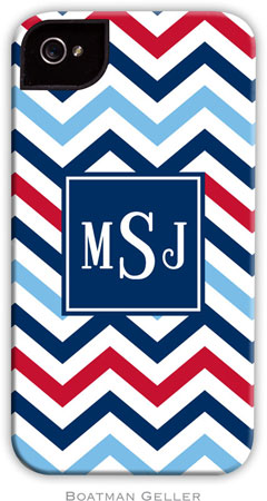 Boatman Geller Hard Phone Cases - Chevron Blue & Red (Preset) Boatman Geller Hard Phone Cases - Chevron Blue & Red (Preset)