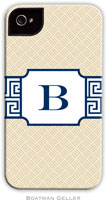 Boatman Geller Hard Phone Cases - Greek Key Band Navy (BACKORDERED)