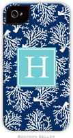 Boatman Geller Hard Phone Cases - Coral Repeat Navy (Preset) (BACKORDERED)