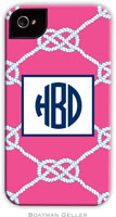 Boatman Geller Hard Phone Cases - Nautical Knot Raspberry (BACKORDERED)