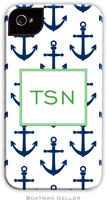 Boatman Geller Hard Phone Cases - Anchors Navy