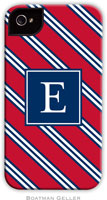 Boatman Geller Hard Phone Cases - Repp Tie Red & Navy (Preset) (BACKORDERED)