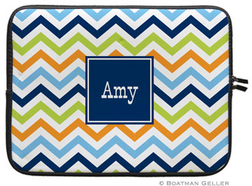 Boatman Geller Laptop Sleeves - Chevron Blue Orange & Lime (Preset) Boatman Geller Laptop Sleeves - Chevron Blue Orange & Lime (Preset)