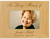 In Loving Memory Engraved Picture Frames by Embossed Graphics