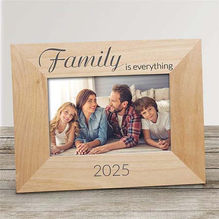 Engraved Family Is Everything Wooden Picture Frame
