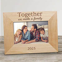 Engraved Together We Make a Family Wooden Picture Frame