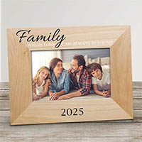 Engraved Family Where Love Can Always Be Found Wooden Picture Frame