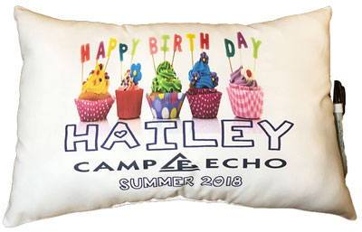 Just Gifts by Robin - Autograph Camp Pillows (Birthday Camp)