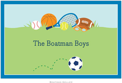 Boatman Geller - Personalized Placemats (Sports Boy - Disposable) Boatman Geller - Personalized Placemats (Sports Boy - Disposable)