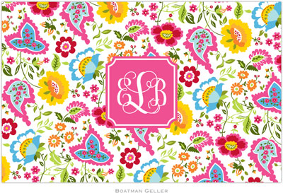 Boatman Geller - Personalized Placemats (Bright Floral Preset - Disposable)