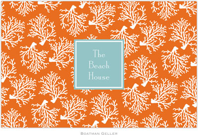 Boatman Geller - Personalized Placemats (Coral Repeat Preset - Laminated) Boatman Geller - Personalized Placemats (Coral Repeat Preset - Laminated)