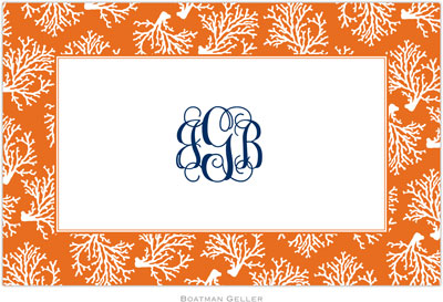 Boatman Geller - Personalized Placemats (Coral Repeat - Disposable)