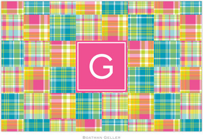 Boatman Geller - Personalized Placemats (Madras Patch Bright Preset - Disposable) Boatman Geller - Personalized Placemats (Madras Patch Bright Preset - Disposable)