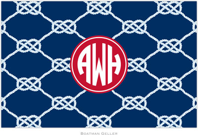 Boatman Geller - Personalized Placemats (Nautical Knot Navy Preset - Laminated) Boatman Geller - Personalized Placemats (Nautical Knot Navy Preset - Laminated)
