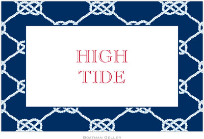 Boatman Geller - Personalized Placemats (Nautical Knot Navy - Disposable)