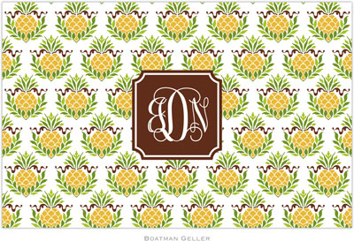 Boatman Geller - Personalized Placemats (Pineapple Repeat Preset - Laminated)