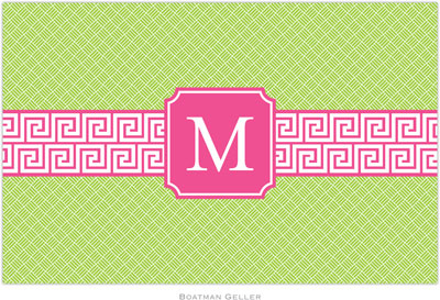 Boatman Geller - Personalized Placemats (Greek Key Band Pink Preset - Disposable) Boatman Geller - Personalized Placemats (Greek Key Band Pink Preset - Disposable)
