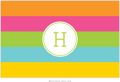Boatman Geller - Personalized Placemats (Bold Stripe - Laminated) Boatman Geller - Personalized Placemats (Bold Stripe - Laminated)