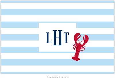 Boatman Geller - Personalized Placemats (Stripe Lobster - Disposable) Boatman Geller - Personalized Placemats (Stripe Lobster - Disposable)