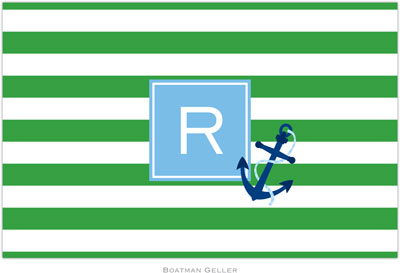 Boatman Geller - Personalized Placemats (Stripe Anchor Preset - Disposable) Boatman Geller - Personalized Placemats (Stripe Anchor Preset - Disposable)