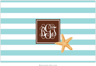 Boatman Geller - Personalized Placemats (Stripe Starfish Preset - Laminated)